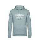 Sweat à capuche UniFR homme Biologique gris chiné