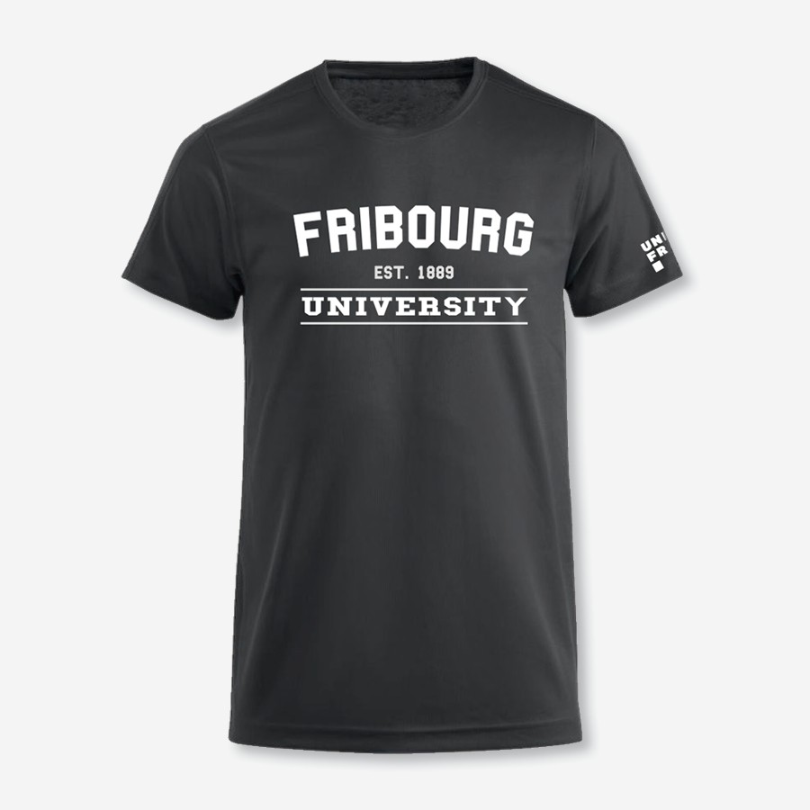 T-Shirt BIO Herren schwarz Rundhals