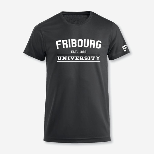 T-shirt BIO noir, col rond homme